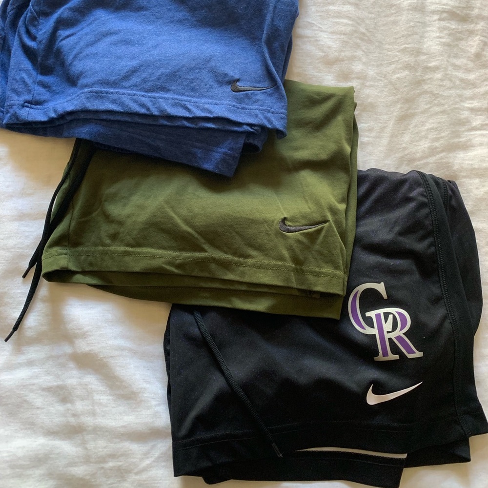 3 pack Nike basketball shorts. 2 sized M and one L